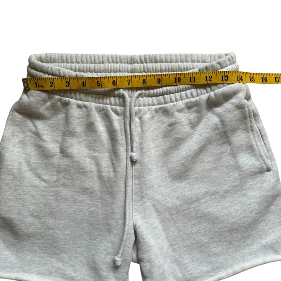 Aritzia Tna Cozy Fleece Oversized Boyfriend Shorts - Heather Light Grey - Small - Picture 6 of 7